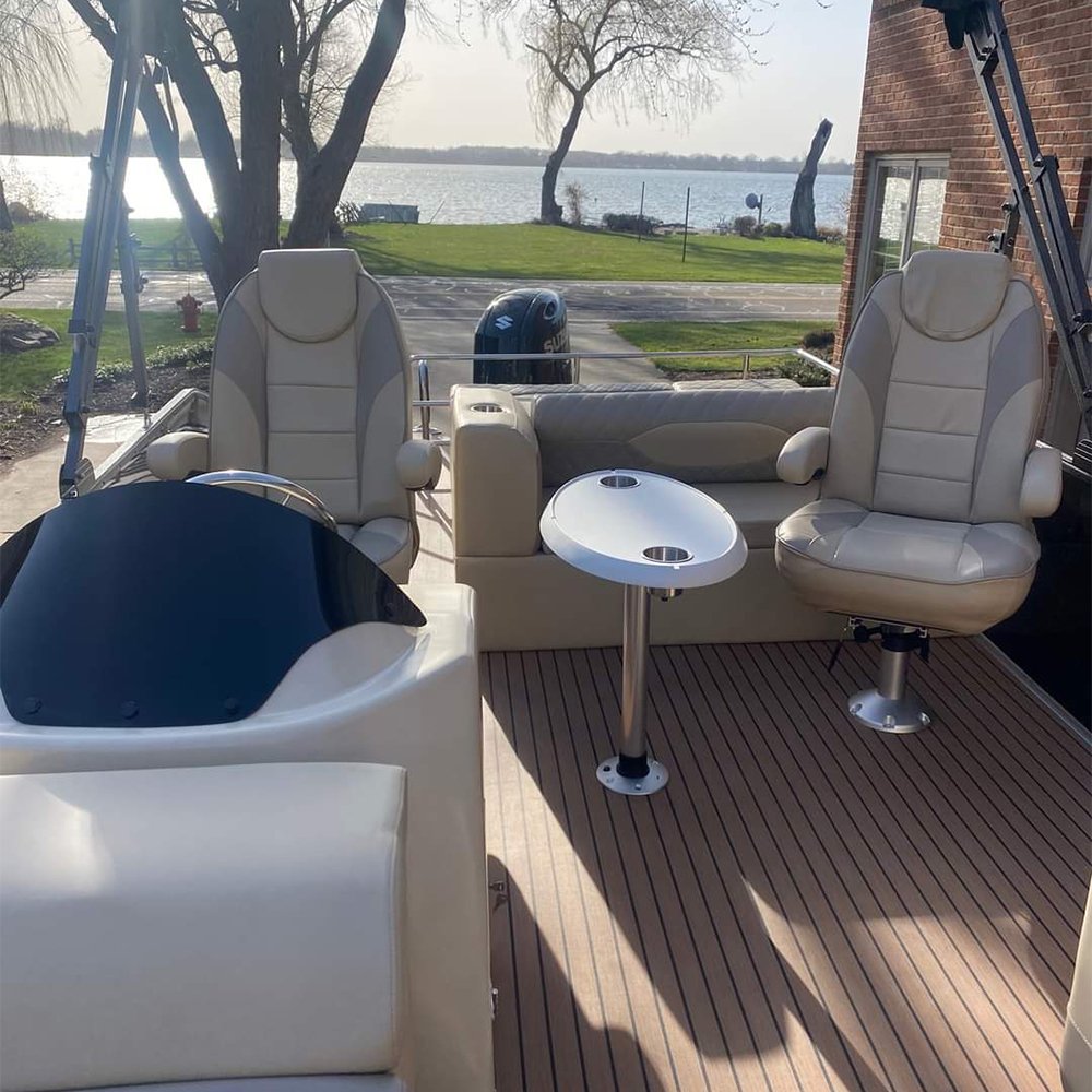 Allhouse 23ft Luxury Aluminium Sun Bed for Lake/ River Cruising Fishing Yacht Pontoon Boat with Outboard Engine for Sale