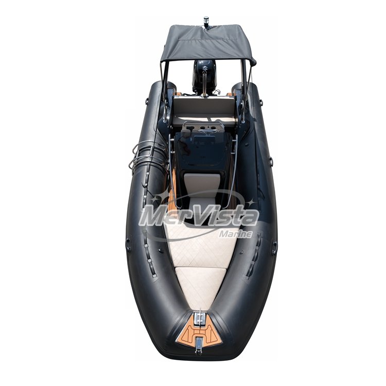 Hot Sale 20.3ft 5.8mters Fiberglass Rigid Hull Hypalon Inflatable Boat Lancha a Motor