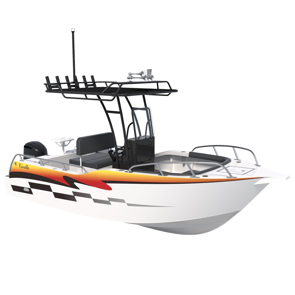 18FT High-Speed Aluminum Sport Fishing Boat with Center Console 5-Passenger Capacity New Condition Outboard Engine