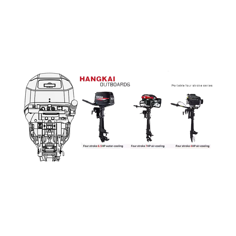 Hangkai Short Shaft 4 Stroke Electric Starter Outboard Motor 8 hp Outboard Motor Boat Engine Outboard hp