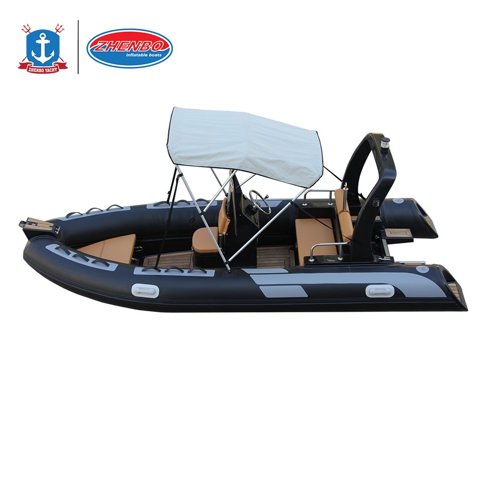 16ft ORCA Luxury Dinghy 4.8m Fiberglass Rib Inflatable Sport Boat CE Certificate Bimini Top Outboard Engine Combo Rowing Sports