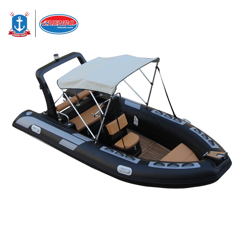 16ft ORCA Luxury Dinghy 4.8m Fiberglass Rib Inflatable Sport Boat CE Certificate Bimini Top Outboard Engine Combo Rowing Sports