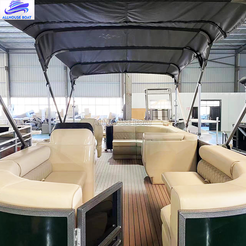 Factory Direct New Luxury Sport Speed Floating Pontoon Boat for Business and Family