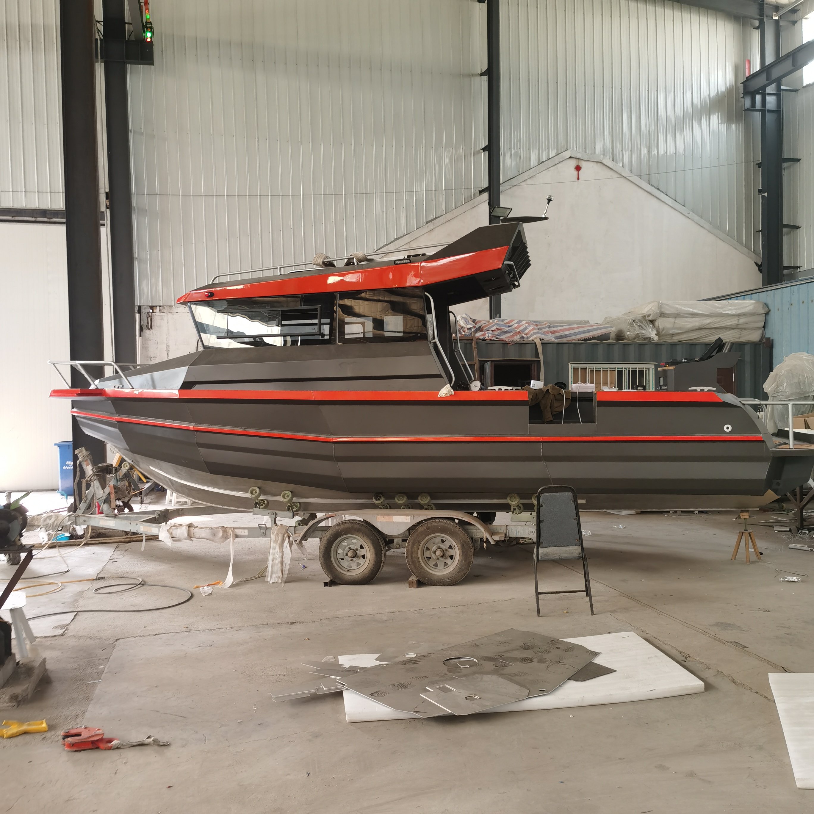 Australia Designed 7.5 m Aluminum Fish Boat With Engine Combo Set for Outdoor Usage With Durable Aluminum Hull
