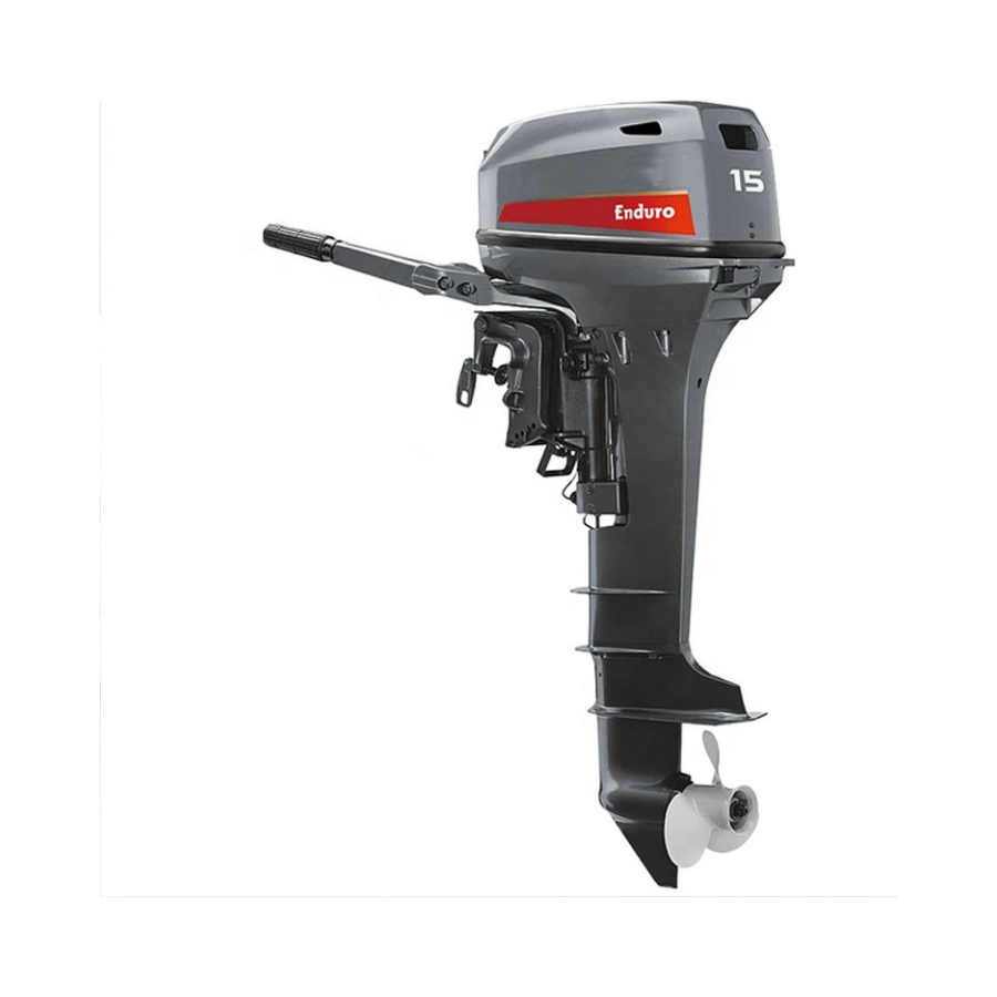 With E15 6B4 Enduro Long Shaft Outboard Motor Boat Engine Hot Selling 15hp 2 Stroke Manual Tiller Control CDI