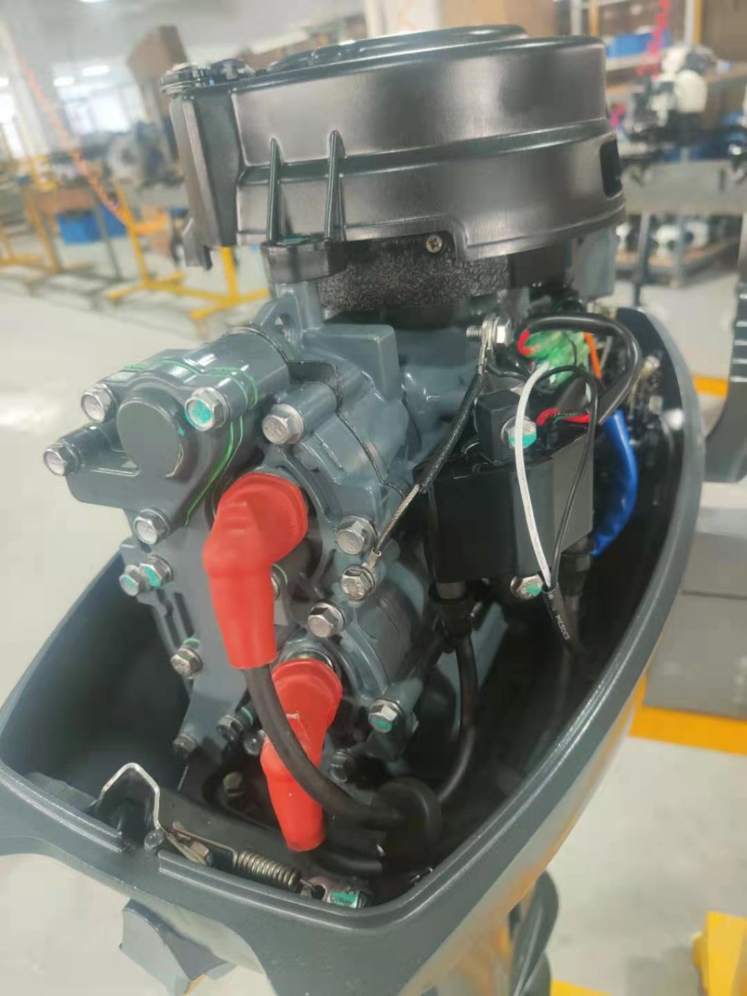 With E15 6B4 Enduro Long Shaft Outboard Motor Boat Engine Hot Selling 15hp 2 Stroke Manual Tiller Control CDI