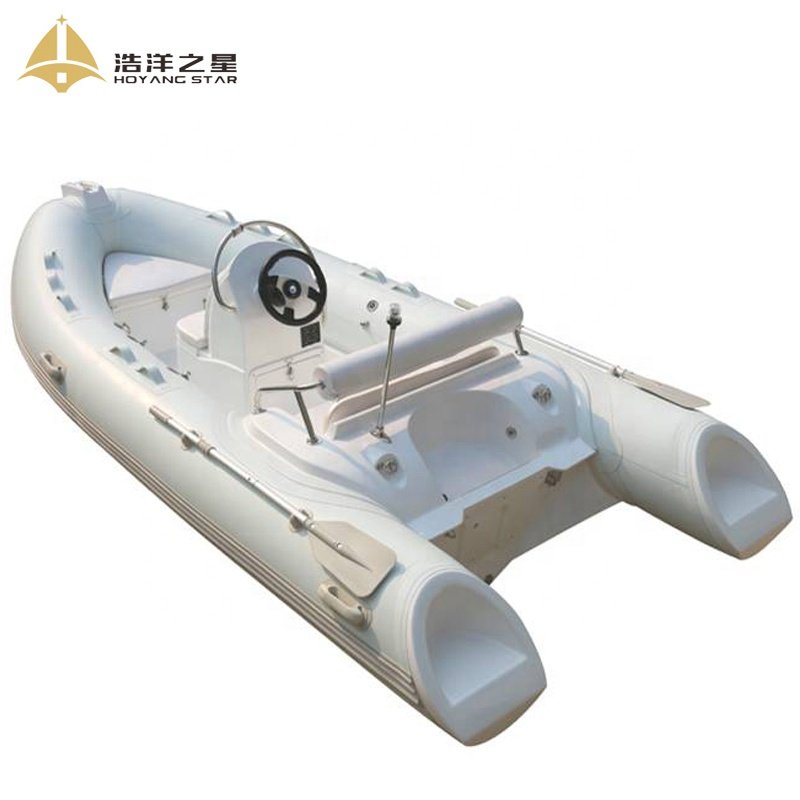 CE RIB New Fashion Luxury RIB 430 Rigid Hull Inflatable Fiberglass Boat for Sale