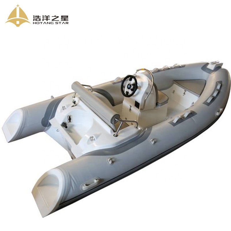 CE RIB New Fashion Luxury RIB 430 Rigid Hull Inflatable Fiberglass Boat for Sale