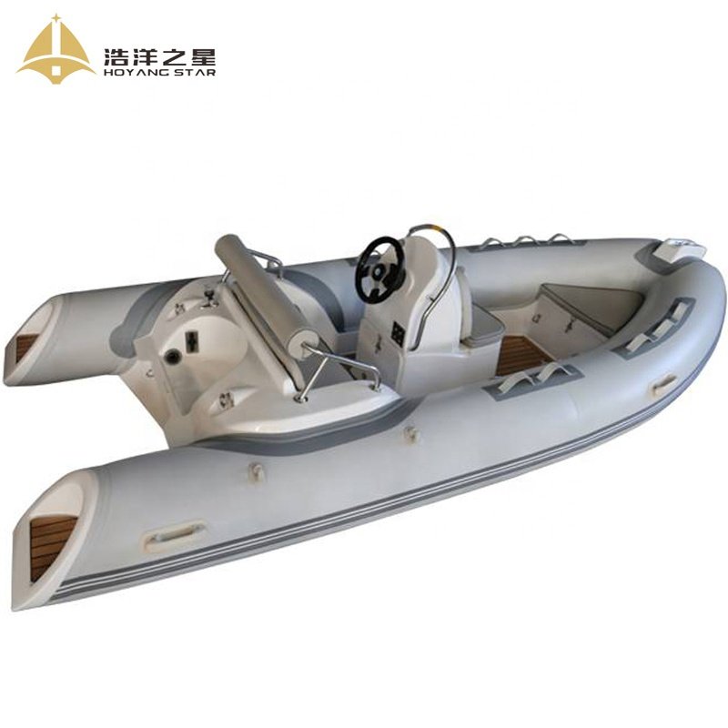 CE RIB New Fashion Luxury RIB 430 Rigid Hull Inflatable Fiberglass Boat for Sale