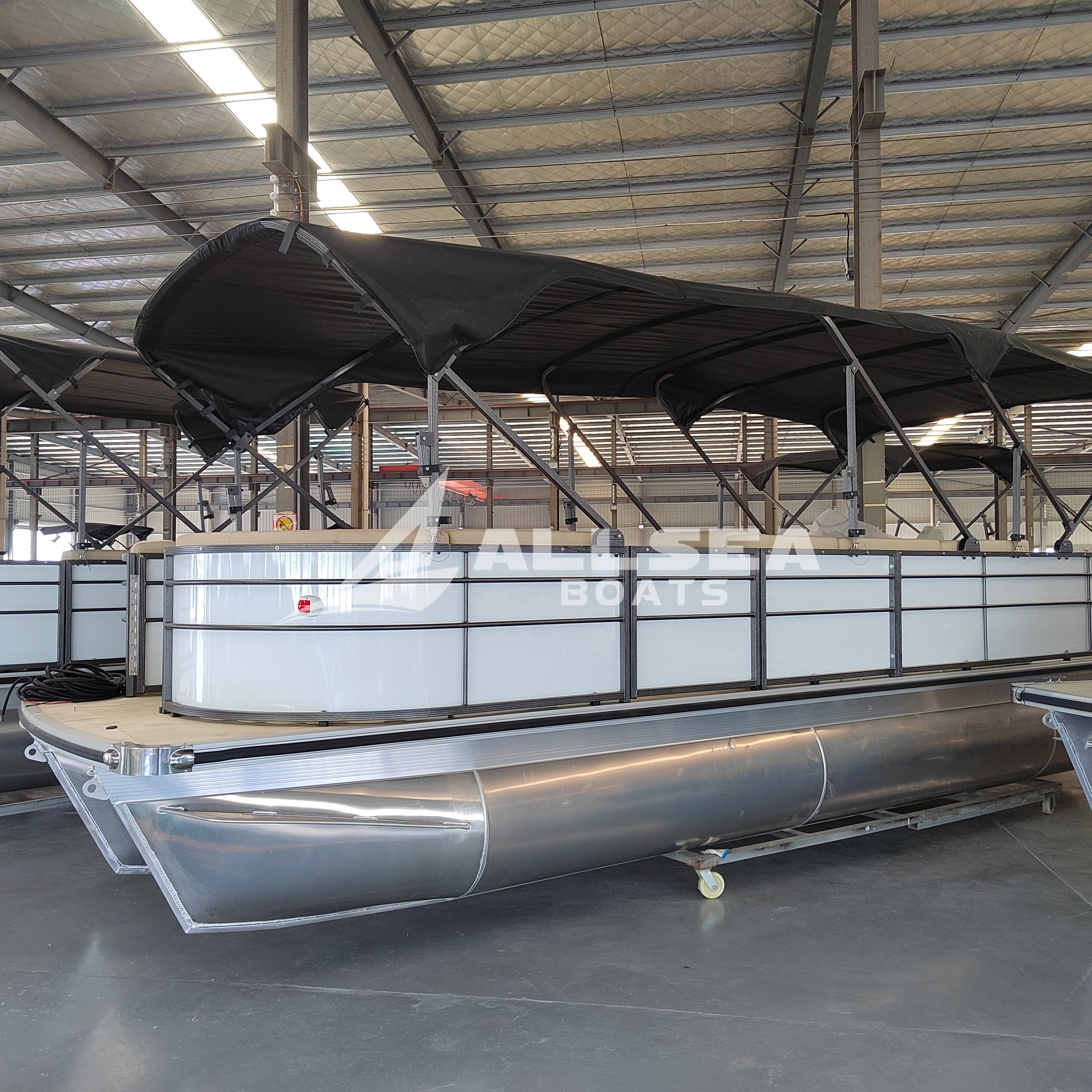 Allsea 2024 4m-9m Outboard Engine Pontoon Boat for Fishing Yacht Sport Cruising CE Certified Sport Yacht