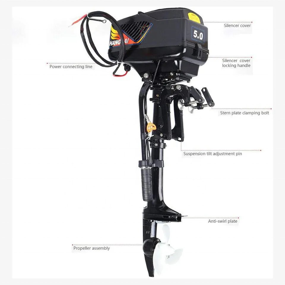 New Powerful HANGKAI 1200W 48V DC Brushless Electric Boat Engine Outboard Motor De Barco