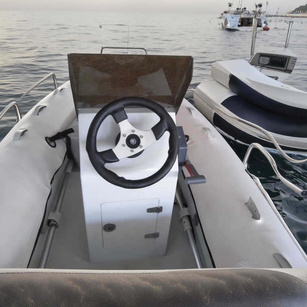 RIB310 10Ft OEM PVC Hull Material 4-6 Person Rowing Fishing Boat Hand Pump Outdoor Inflatable Boat Lake Surfing Engine Combo Set