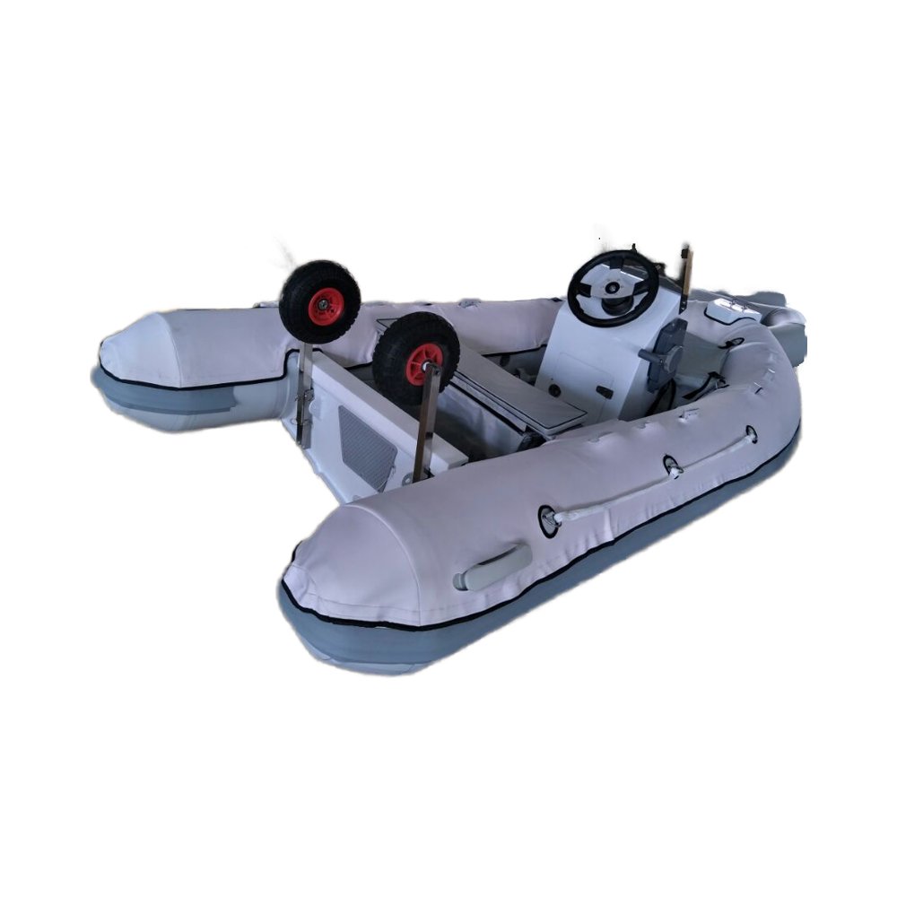 RIB310 10Ft OEM PVC Hull Material 4-6 Person Rowing Fishing Boat Hand Pump Outdoor Inflatable Boat Lake Surfing Engine Combo Set