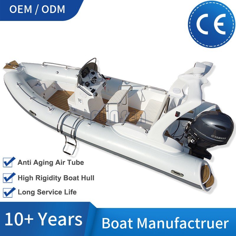 19ft Black Luxury Sport 580 Zodiac Fishing Rib Boat with PVC Hypalon Air Tube Deep V Fiberglass Hull Combo Set Engine for Rowing