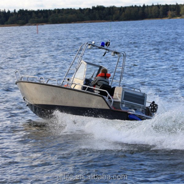 Factory Luxury 6.1m 20ft Aluminum Landing Craft Speed Boat with Outboard Engine for Fishing