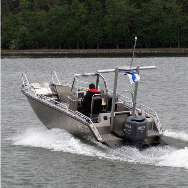 Factory Luxury 6.1m 20ft Aluminum Landing Craft Speed Boat with Outboard Engine for Fishing