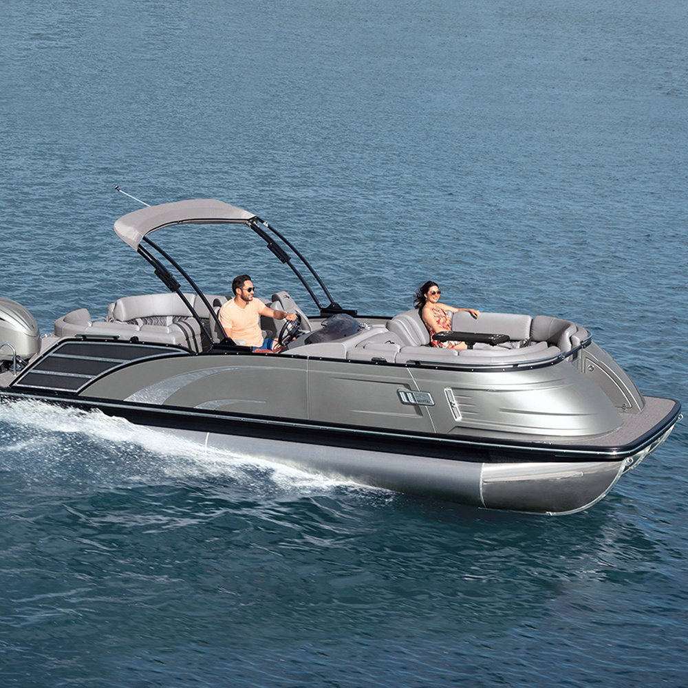 Kinocean Entertainment Party Barge Pontoon Boat Aluminium Fishing Boat With Outboard Engine Lake Usage-for Sale