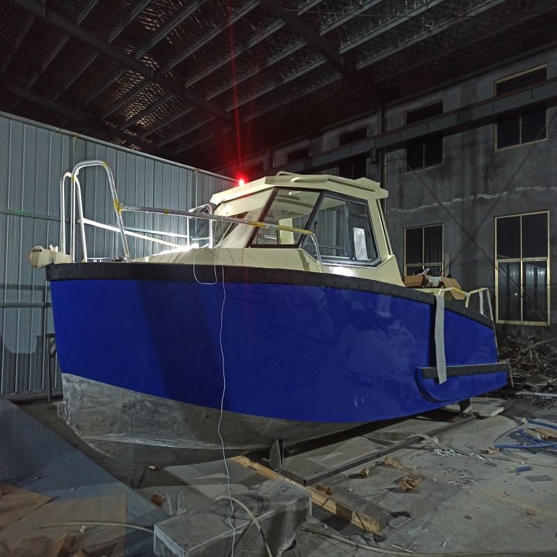 Luxury 7.5m 25ft Aluminium Cabin Cruiser Speed Yacht Fishing Boat Outboard Engine Welded Sports Entertainment River Use