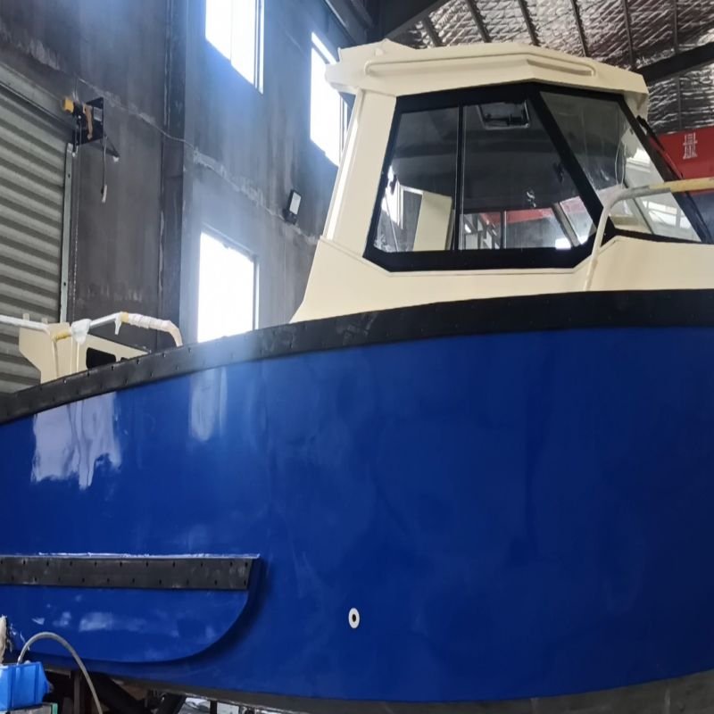 Luxury 7.5m 25ft Aluminium Cabin Cruiser Speed Yacht Fishing Boat Outboard Engine Welded Sports Entertainment River Use