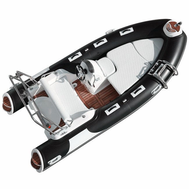 19FT 5.8m Rib580 Inflatable Sport Yacht with Fiberglass Hull for Leisure and Water Sports Outboard Engine Included