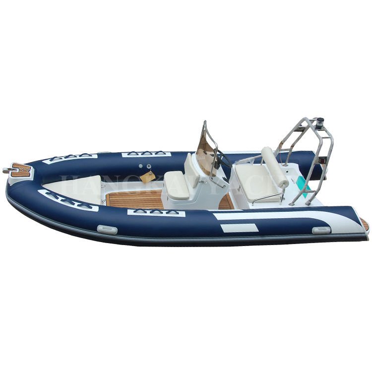 19FT 5.8m Rib580 Inflatable Sport Yacht with Fiberglass Hull for Leisure and Water Sports Outboard Engine Included