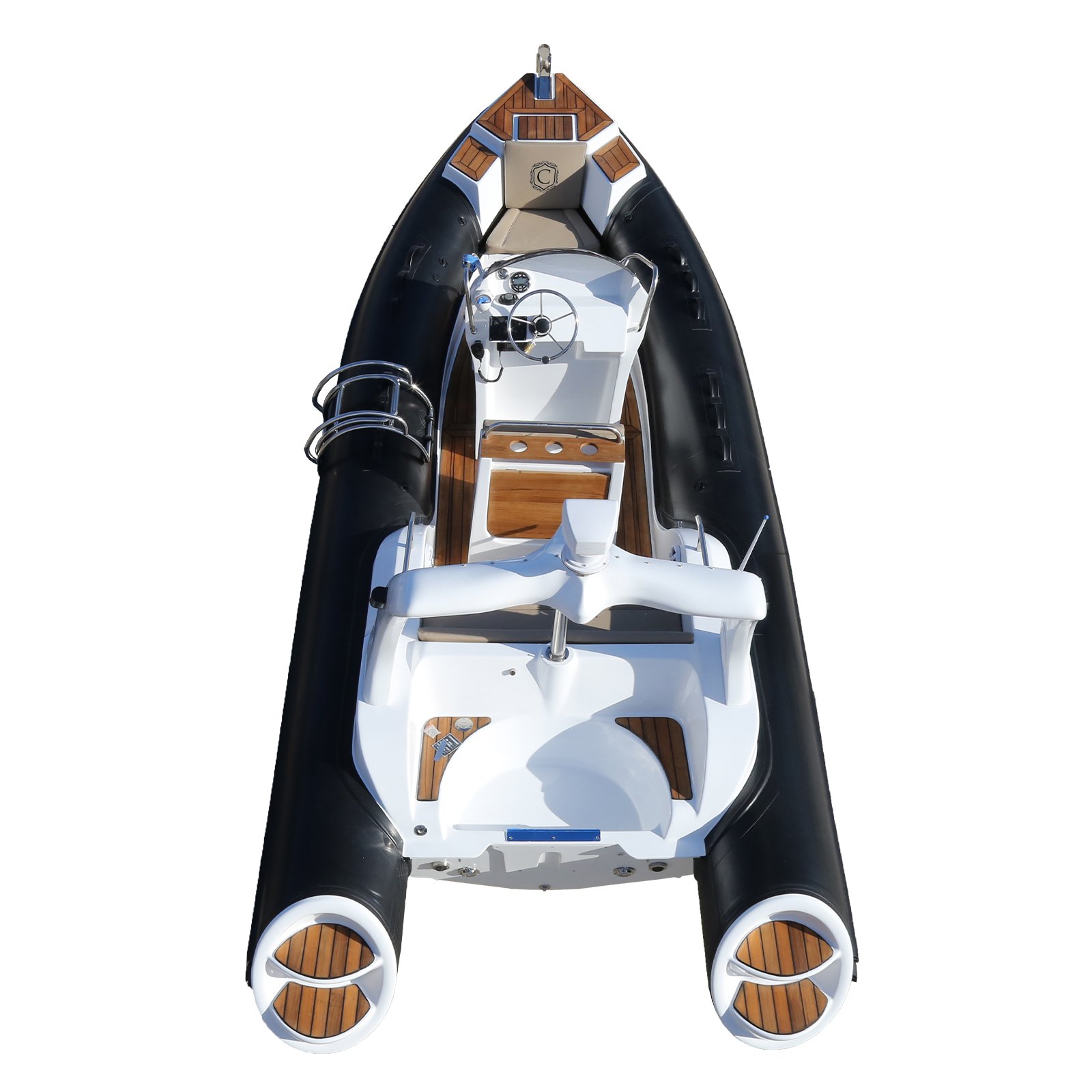 Haote New Hovercraft Canoe Rib Boat Sport Cabin Cruiser Rigid Passenger Motor Barche Rigide Gonflable Fiberglass Hull Material