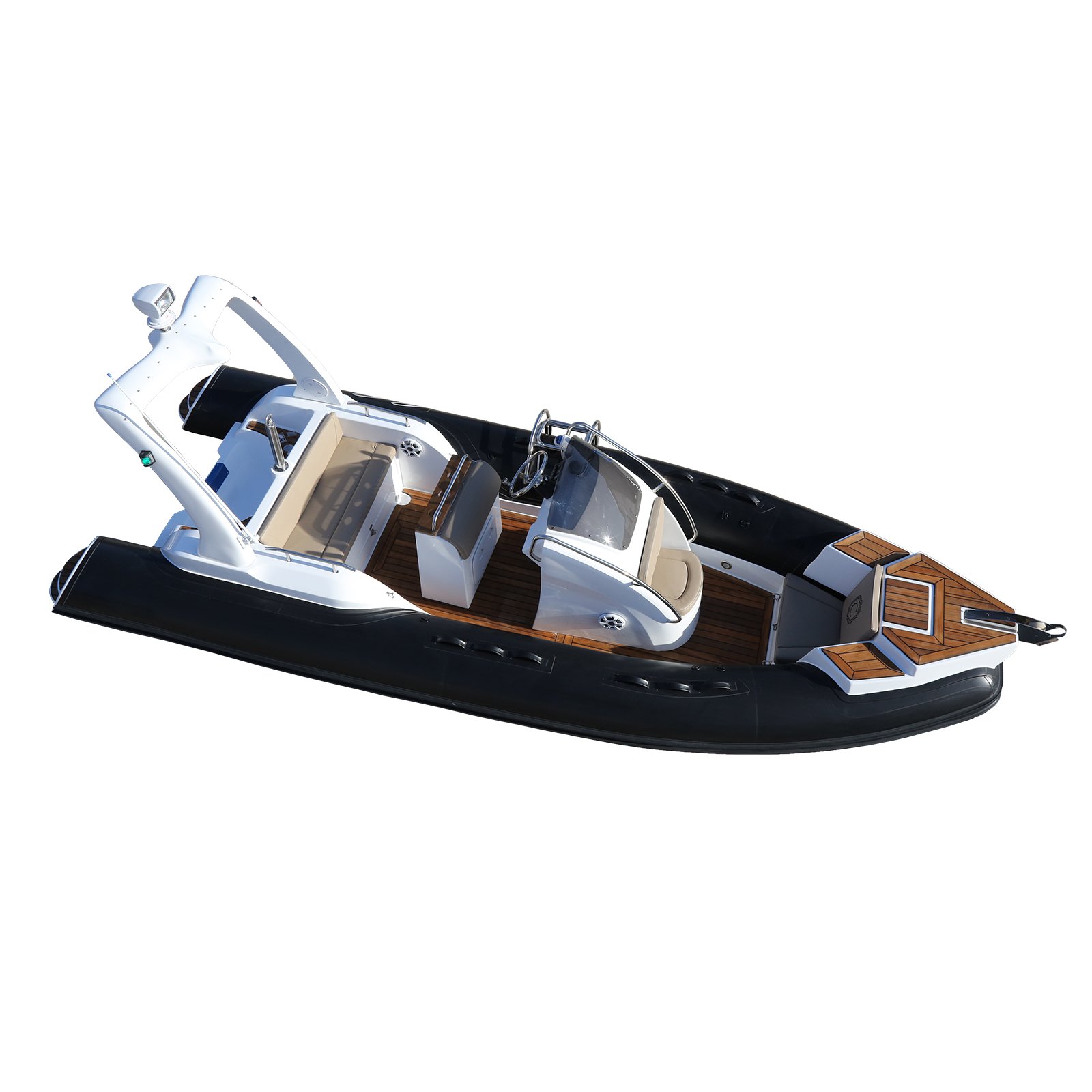 Haote New Hovercraft Canoe Rib Boat Sport Cabin Cruiser Rigid Passenger Motor Barche Rigide Gonflable Fiberglass Hull Material