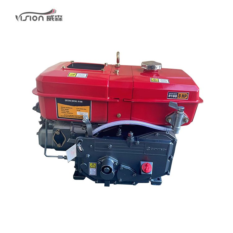 VISION R180 7HP Single Cylinder Horizontal Water Cooled 4-stroke diesel Engine for Portable Agriculture Water Pump