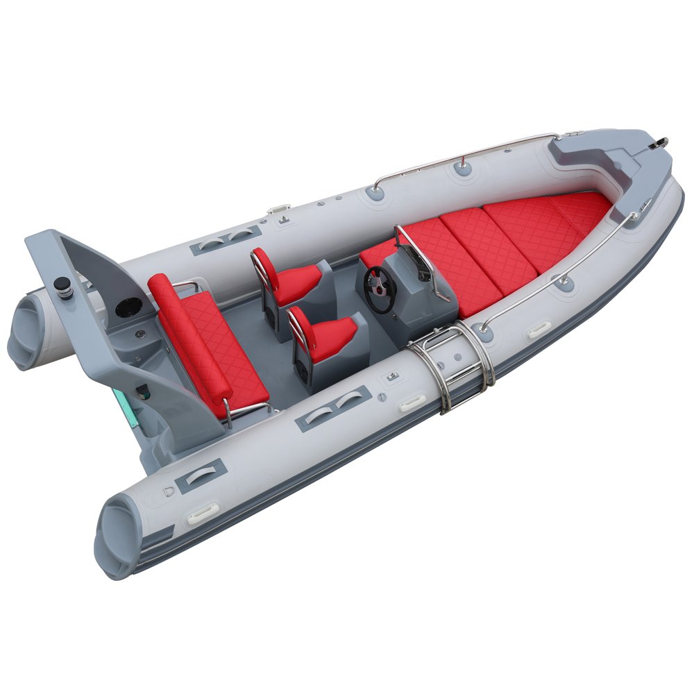 5.2 m RIB 520 Fiberglass Inflatable Sport Yacht 17 ft Leisure Boat Sale Optional Outboard Engine PVC Hull Hypalon Trailer