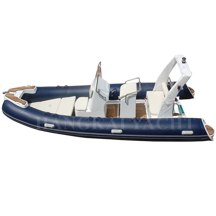 5.2 m RIB 520 Fiberglass Inflatable Sport Yacht 17 ft Leisure Boat Sale Optional Outboard Engine PVC Hull Hypalon Trailer