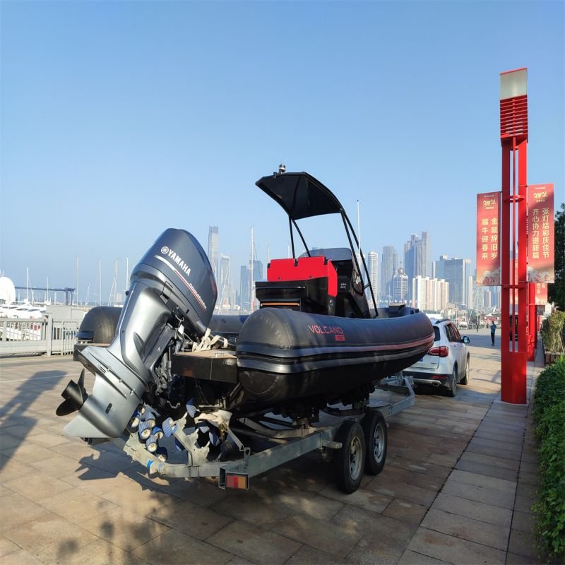Made in China RIB-750 Hypalon Luxury Inflatable RIB Boat with Aluminum Hull for Fishing River Outboard Engine for Sport Yacht