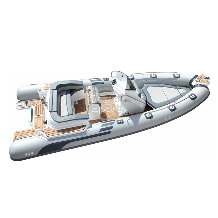 Popular Rib580 20feet Semi Rigid Boats Fiberglass Hull Inflatable Rowing Boat ABS Dining Table with Cup Holders