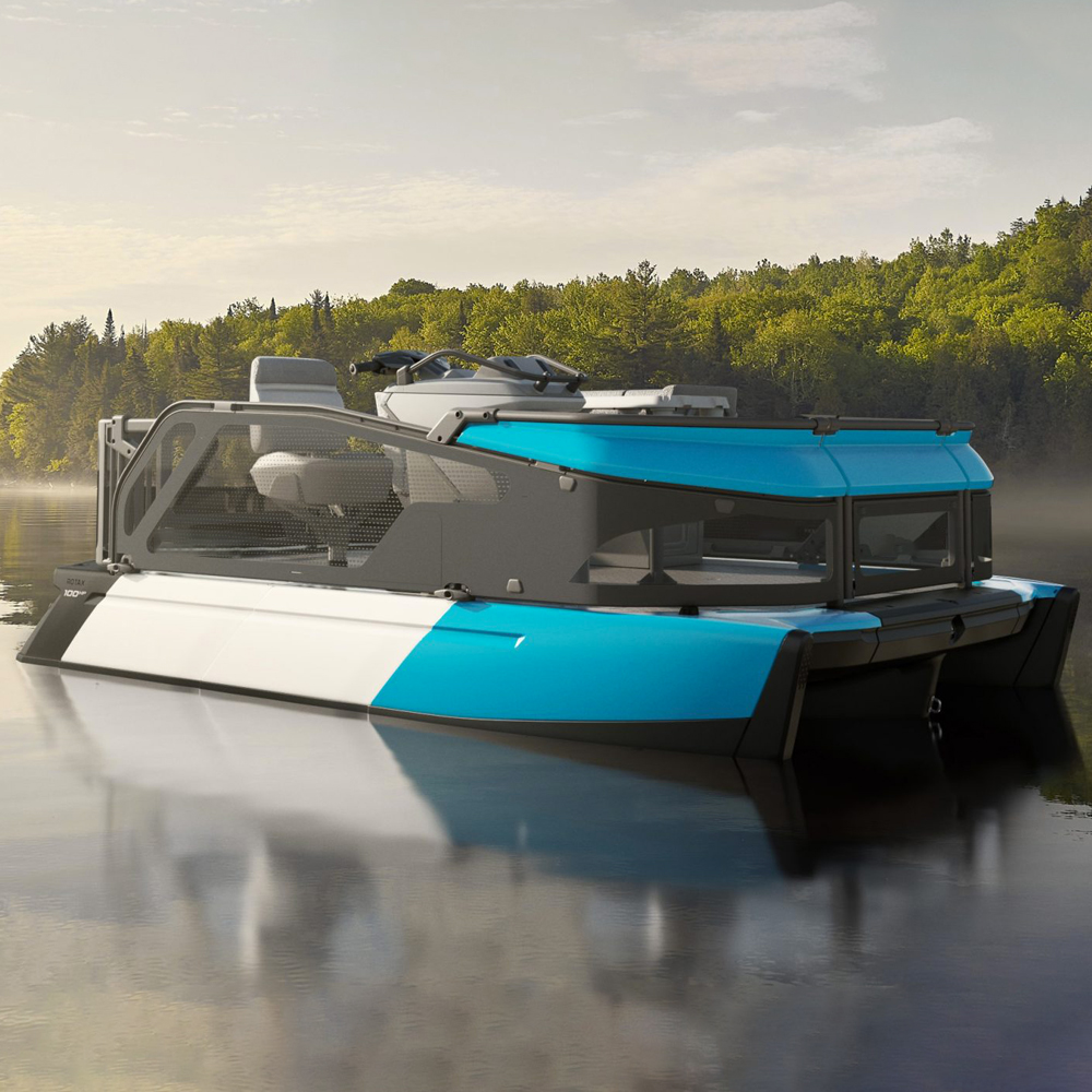 2025 New Aluminum High-Speed Family Fishing Boat Rescue Small Pontoon Outdoor Activity Welded Workmanship Engine Combo Included