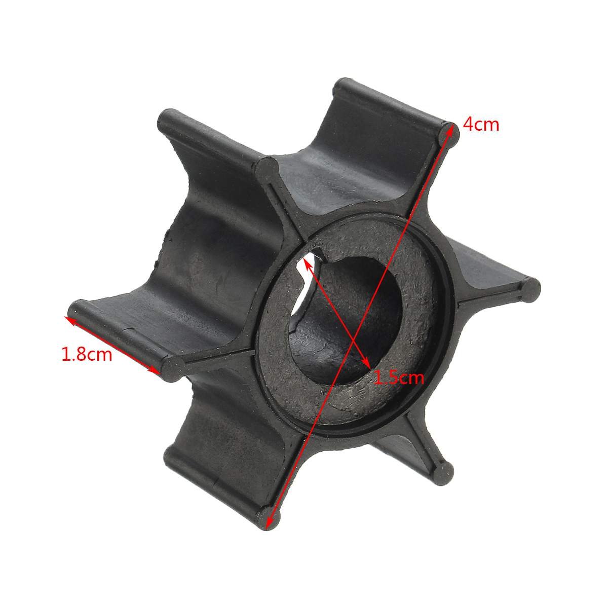 Water Pump Impeller for 6HP Outboard Boat Motor 6G1-44352-00 Sierra-18-3066 Black Rubber 6 Blades Boat Parts