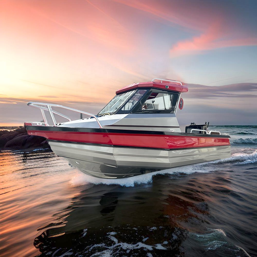 6m Canopy Sport Yacht 19ft Aluminium Cabin Boat for Fishing with 6 Passengers Outboard Engine Made in China