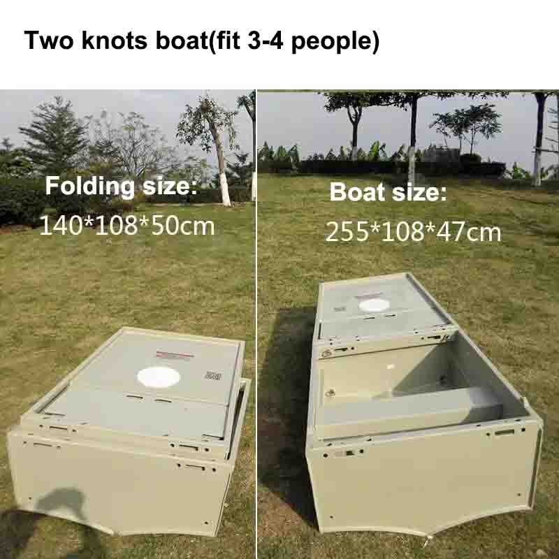 Hot Selling 2.5m 3.26m 3.95m 4.13m 5.5m PE Plastic Detachable Portable Folding Fishing Boat With Outboard Engine Double-hull