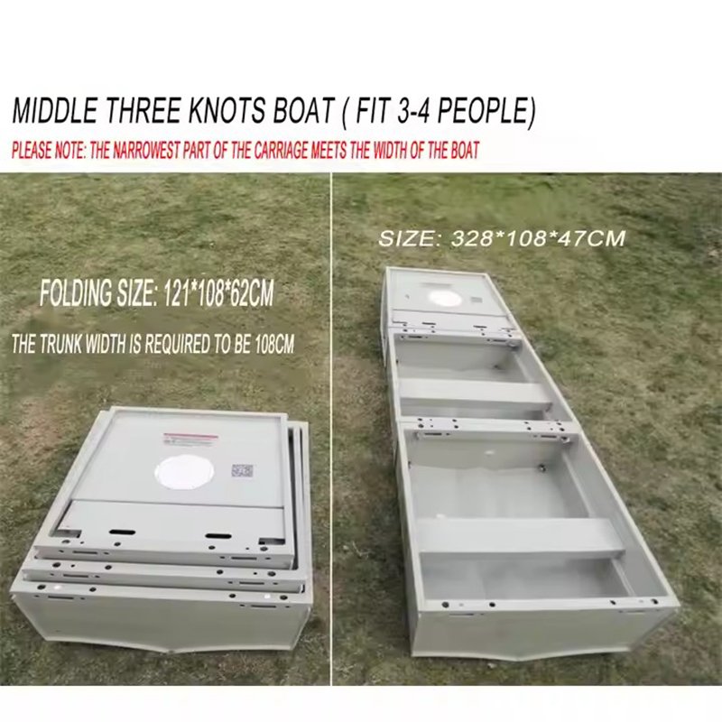 Hot Selling 2.5m 3.26m 3.95m 4.13m 5.5m PE Plastic Detachable Portable Folding Fishing Boat With Outboard Engine Double-hull