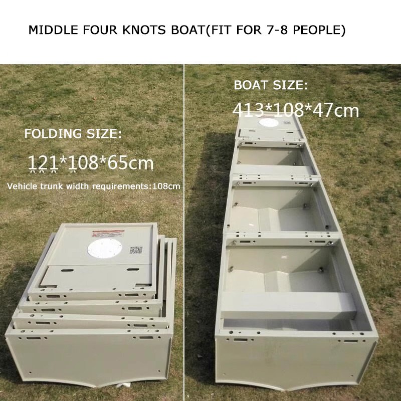 Hot Selling 2.5m 3.26m 3.95m 4.13m 5.5m PE Plastic Detachable Portable Folding Fishing Boat With Outboard Engine Double-hull
