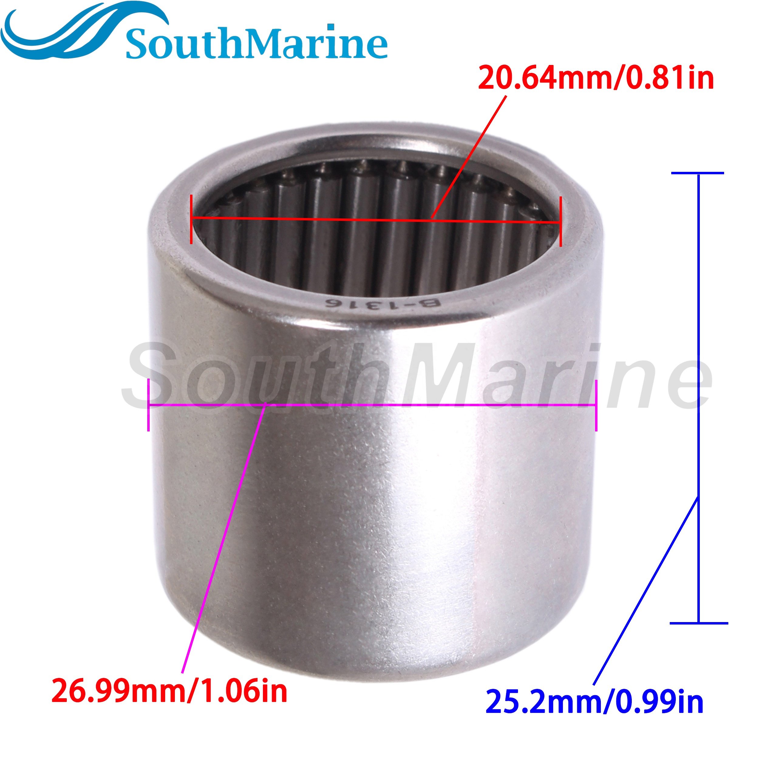 Boat Engine 09263-20046 (20.6x27x25.4) B1316 Needle Roller Bearing for Suzuki 25HP 30HP 40HP DT20 DT25 DT30 DF20 DF25 DF30