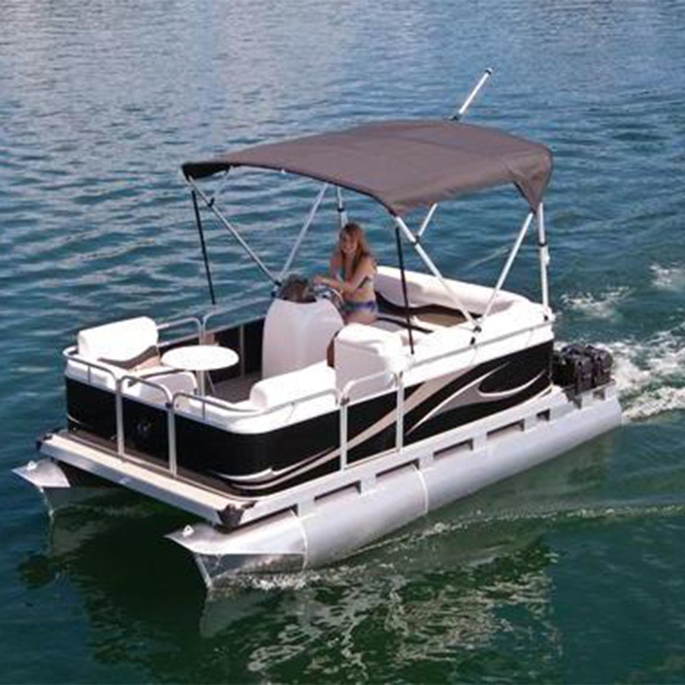 Kinocean Ecocampor 2020 16 Foot Tiny Pontoon Hibrid Boat Mini Cheap Aluminium Small New Pontoons for Sale