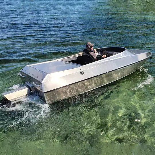 KINOCECEAN Fully Welded Aluminum Jet Ski Boat Hull Kit Set Sport Yacht for River Racing with CE Certified Inboard Engine