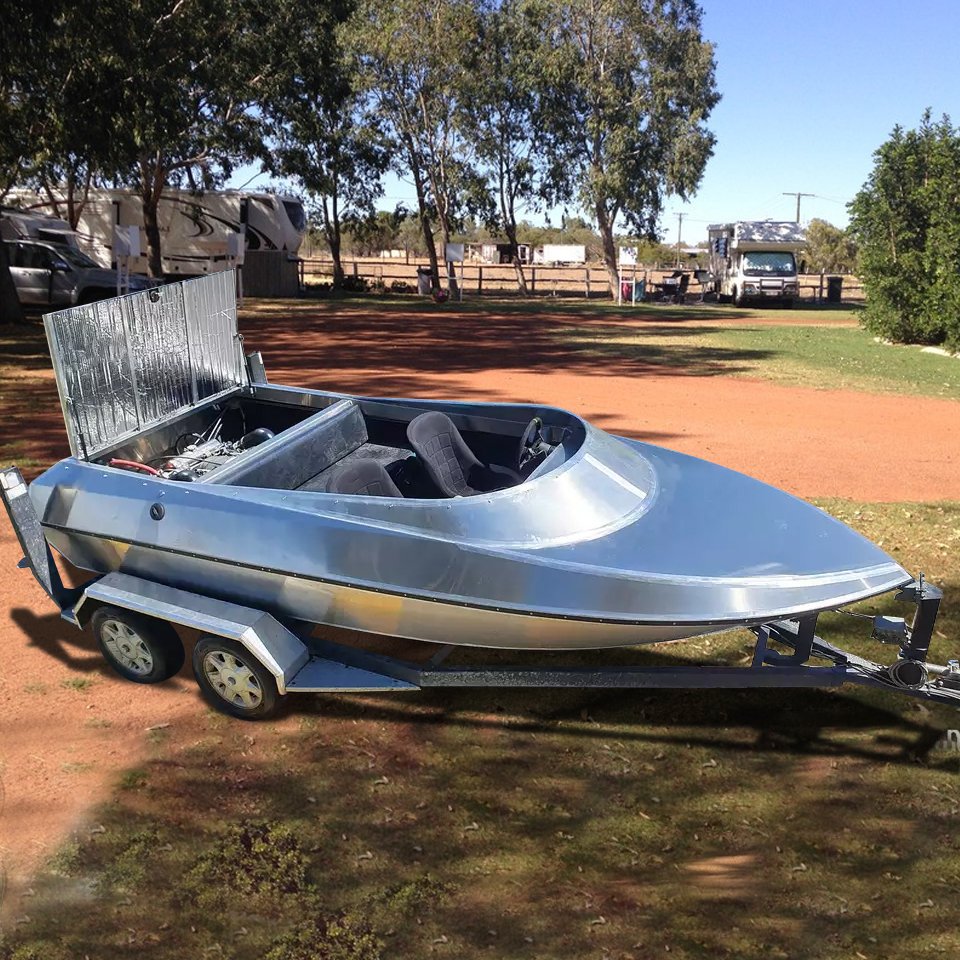KINOCECEAN Fully Welded Aluminum Jet Ski Boat Hull Kit Set Sport Yacht for River Racing with CE Certified Inboard Engine