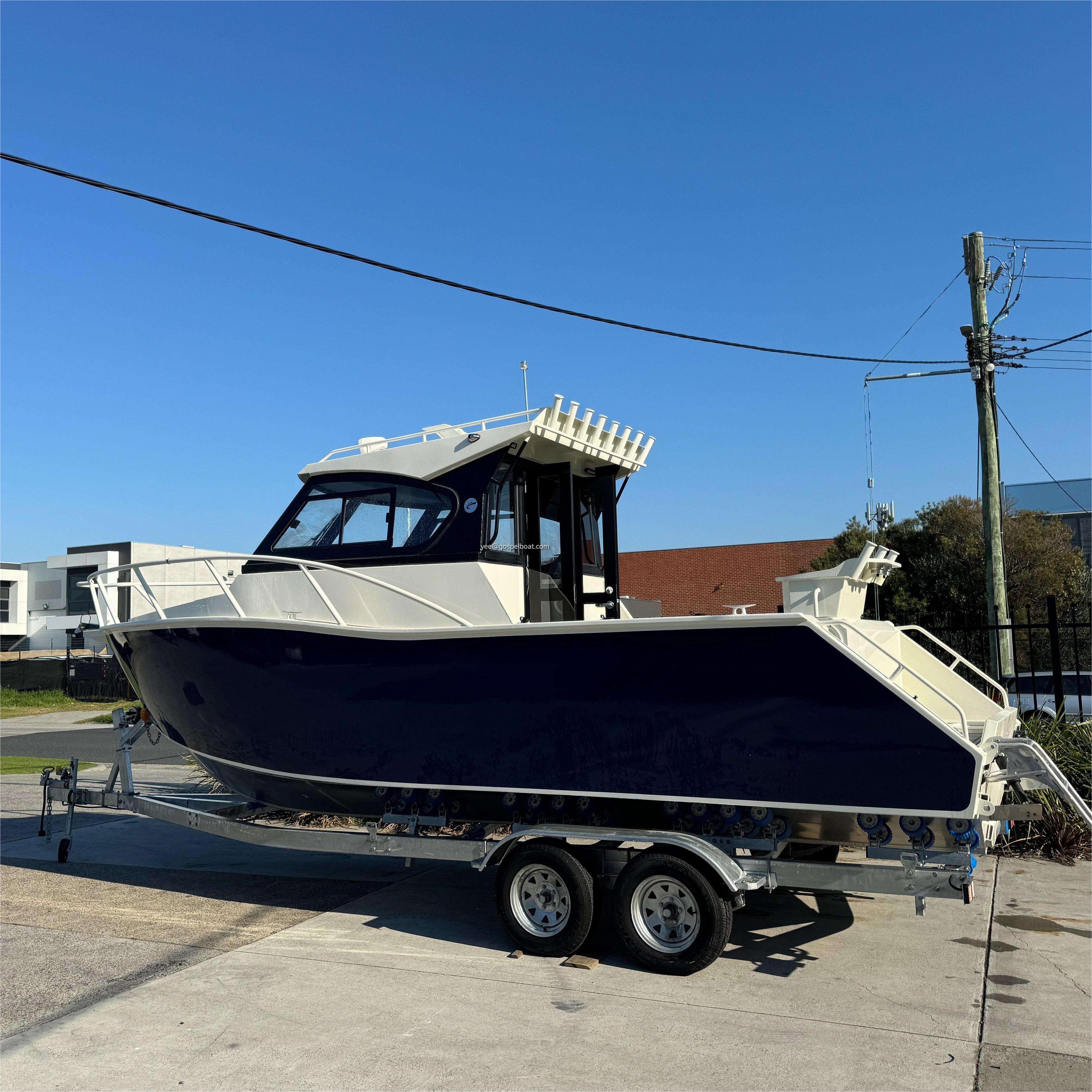 Aluminum Boat Profisher 7.5m Aluminium Fishing Boat for Sale America