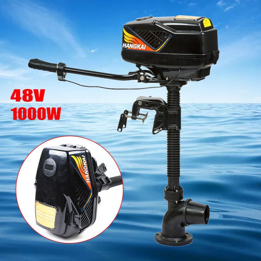 HANGKAI 1000W 48V Brushless Electric Outboard Motors Inflatable Fishing Boat Engine