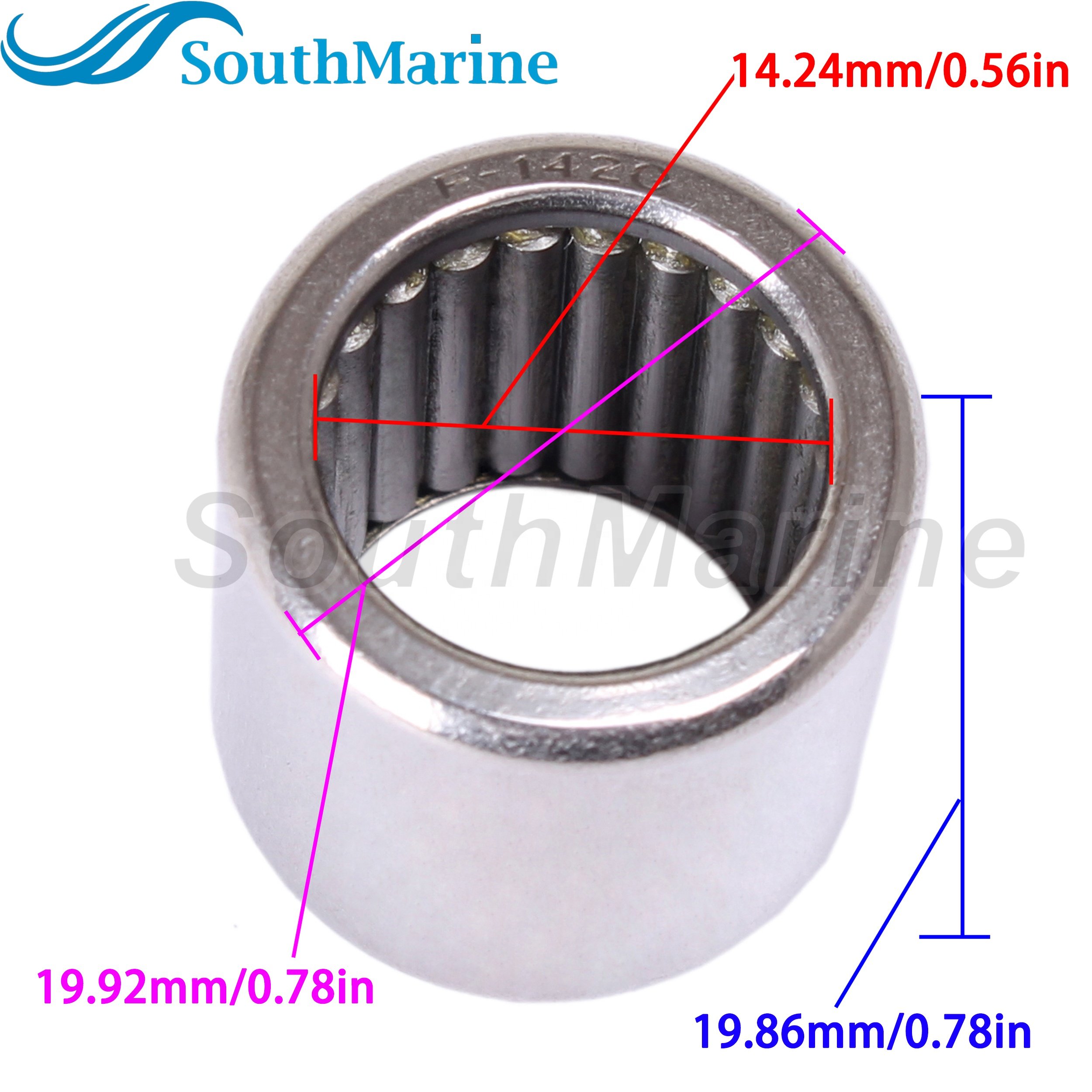 Boat Engine 93315-314V8 Stainless Steel Needle Roller Bearing for Yamaha 8HP 9.9HP 13.5HP 15HP 20HP Outboard Motor