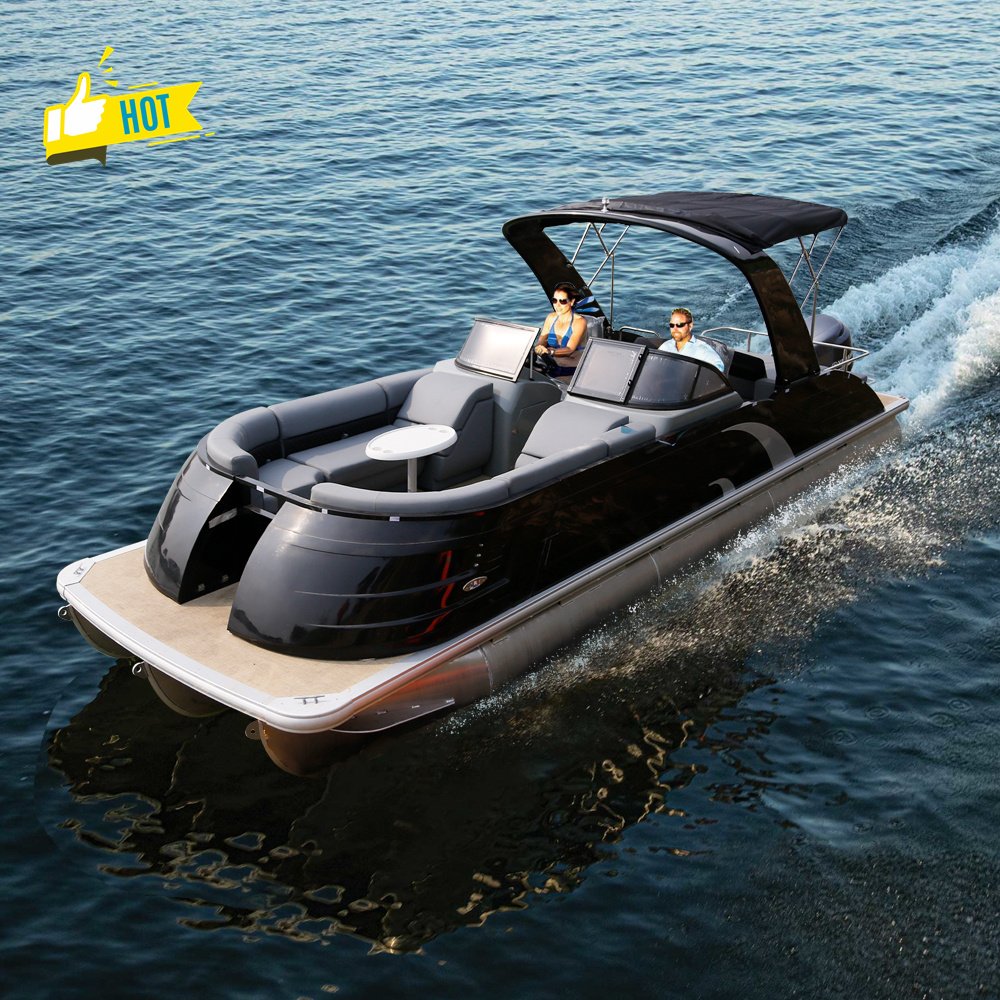 New Luxury Nice Fiberglass Pontoon Sport Yacht Outboard Engine for Drifting Elegant Fishing Tender Boat for Sale