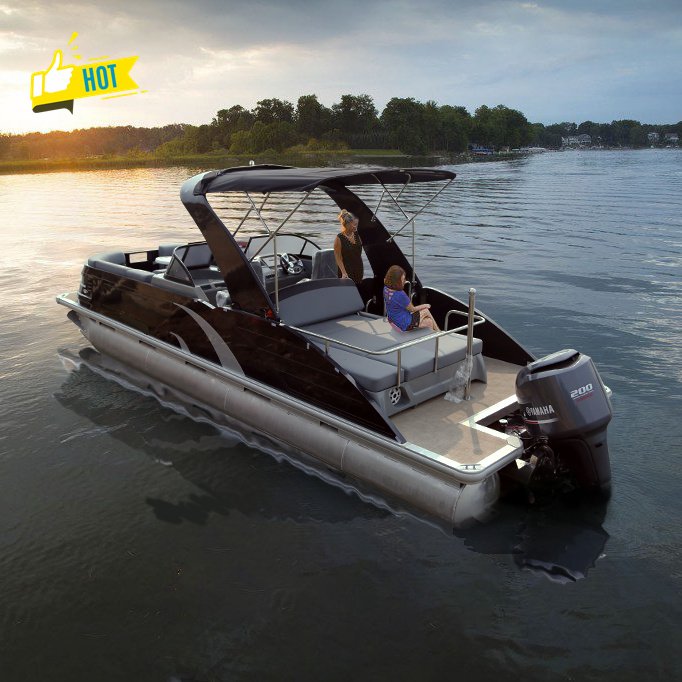 New Luxury Nice Fiberglass Pontoon Sport Yacht Outboard Engine for Drifting Elegant Fishing Tender Boat for Sale
