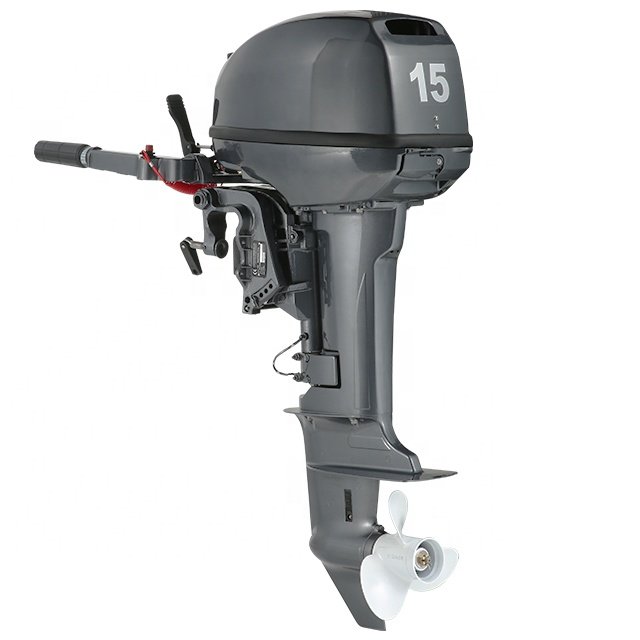 New 15HP 2-Stroke Outboard Motor Boat Engine Quality Electric / Gasoline Fuel Electric Start Certified Remote Control System