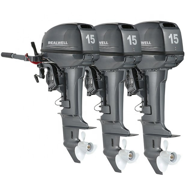 New 15HP 2-Stroke Outboard Motor Boat Engine Quality Electric / Gasoline Fuel Electric Start Certified Remote Control System