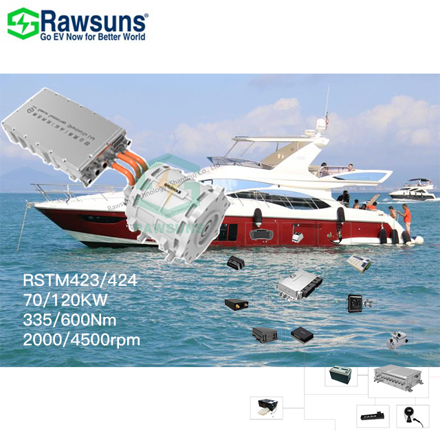 Best Selling 70kW 2000rpm Ev Car Marine Pmsm Motor Battery Conversion Kit VCU Electric Control Engine for Ship Boat Yacht